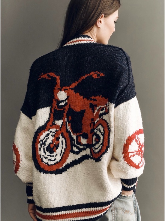 Pilcro Sweaters - NWT Pilcro Cotton Blend Motorcycle Cardigan Sweater - M